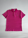 Lacoste Striped Pique Polo – Magenta Pink (M)