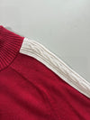 Tommy Hilfiger Quarter-Zip Knit Sweater – Red & White (M)
