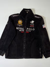 Royal Polo Geographical Norway Expedition Embroidered Fleece Jacket – Black (S)