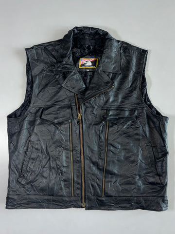 Super Premium Original Leather Vest (2XL)
