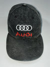 Vintage Audi Washed Black Embroidered Logo Baseball Cap (Adjustable)