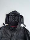 Schott NYC Black Military Flight Bomber Jacket with Tartan Lining & Hood (M/L)