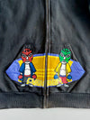 Nippon Blue Fighter Luchador Graphic Zip Hoodie (S/M)