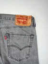 Levi’s 501 Vintage Washed Grey Straight Fit Denim Jeans (W:34) (L:43)