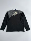Nippon Blue Japanese Graphic Long Sleeve T-Shirt Black (Xl/2Xl)