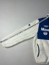 Vintage Descente White Blue Fleece Zip-Up Jacket (L)