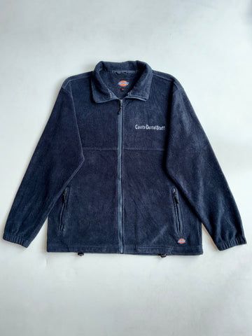 Vintage Dickies Navy Blue Fleece Zip-Up Jacket (L)