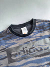 Adidas All-Over Camo Print Sweatshirt | Blue Grey Tiger Camo | Big Logo (S)