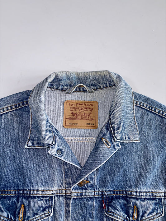Levi’s | Cut-Off Sleeveless Trucker Vest | Light Wash Denim (L/XL)