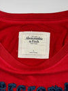 Abercrombie & Fitch Chenille Spellout Long Sleeve Tee Red Men’s (L)
