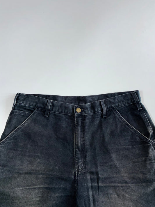 Carhartt Washed Black Carpenter Shorts (W:36 |L:20)