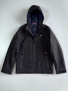 Tommy Hilfiger Softshell Jacket Black Stretch Water Wind Resistant Quilted Lined (M)