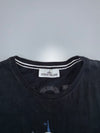 Stone Island Black Tee | Compass Logo Print (M)