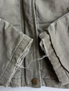 Vintage Olive Canvas Hooded Workwear Jacket – Quilted Lining (S)