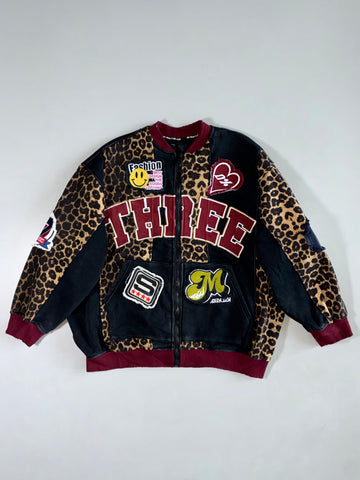 MX Leopard Varsity Jacket – “Baking Stanford” Back Print (2XL)