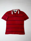 Tommy Hilfiger Red Striped Rugby Polo (L)