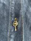 Skotts Suede Navy Blue Genuine Suede Overshirt Jacket(L)