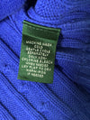 Lauren Ralph Lauren Cable Knit Full Zip Sweater with Gold RLL Monogram –(L)