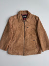 Vintage Schott NYC Sheepskin Suede Leather Motorcycle Jacket –lTan Custom Rider Lining (L/Xl)