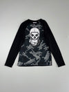 Fortnite Skull Trooper Camo Long Sleeve T-Shirt – Black(S)