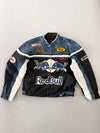 ZVintage Red Bull Racing Leather Jacket - Distressed Fade Edition (XL)