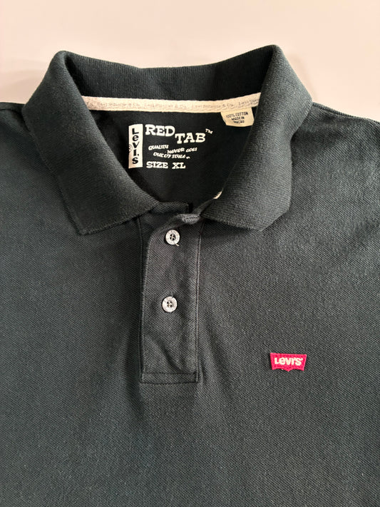 Levi's Red Tab | Long Sleeve Polo | Black | Size L