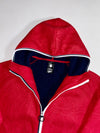 Descente Map-Print Hooded Fleece Zip Jacket (XL)