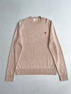 AMI Paris Ami de Coeur Beige Knit Sweater (L)