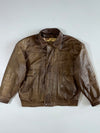 Vintage “Echt Leder” Brown Shirt-Collar Jacket (2XL/XL)