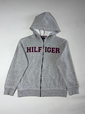 Tommy Hilfiger Spellout Sherpa Lined Zip Hoodie – Grey  (S)