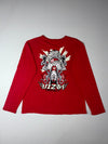 Jizo Bosatsu Japanese Graphic Long Sleeve Tee – Red (L)