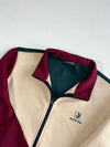 Black Yak Colour Block Zip-Up Track Jacket – Burgundy Cream Green (S)