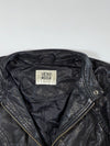 Vero Moda | Black Leather Biker Jacket – Snap Collar | (S)
