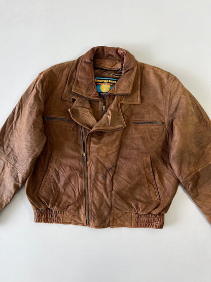 !                                                                                                              Adventure Bond Original Leather Jacket (XL)