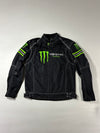 Monster Energy Black & Neon Green Mesh Biker Jacket Paded (L)