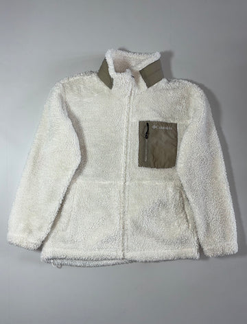 Columbia Cream Sherpa Fleece Jacket (L)
