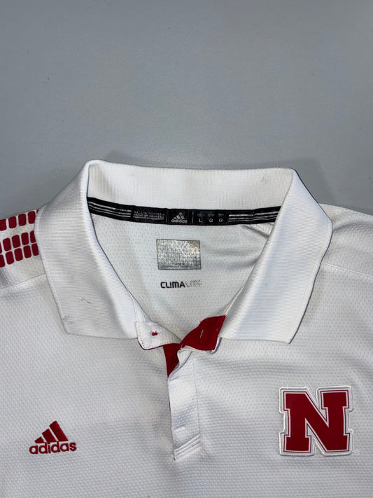 Adidas | Nebraska Huskers Polo White (XL)
