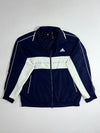 Adidas "The Three Stripes" Woven Track Jacket – Navy/White (2XL)