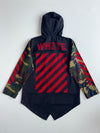 Off-White Camo Sleeve Diagonal Arrows Hooded Jacket Black(XL)