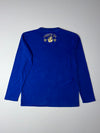 Graphic Playing Card Print Long Sleeve Tee – Royal Blue (M)