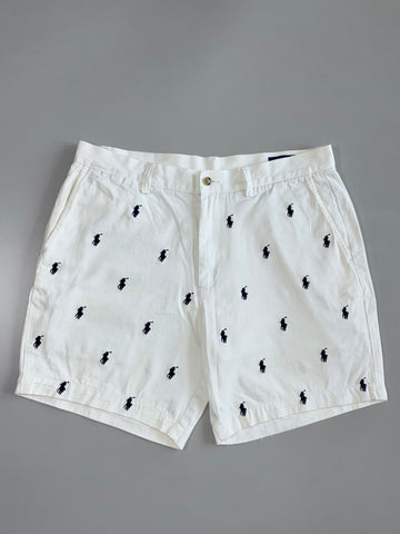 Polo Ralph Lauren All-Over Pony Embroidered Chino Shorts (W:34 |L:17)