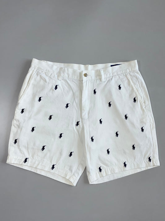 Polo Ralph Lauren All-Over Pony Embroidered Chino Shorts (W:34 |L:17)