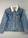 Levi's Sherpa-Lined Light Wash Denim Trucker Jacket –(XL)