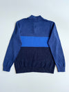 Lacoste Navy & Blue Colorblock Quarter-Zip Knit Sweater (L)