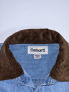 Carhartt Corduroy-Collar Chambray Short Sleeve Shirt – Light Blue (2XL)