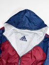 Vintage Adidas Reversible Puffer Jacket  Navy Maroon 3-Stripes (L)