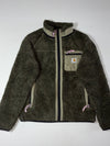 Carhartt WIP | Olive Sherpa Fleece Full-Zip Jacket | (S)