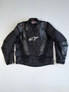ZAlpinestars Black Armored Racing Jacket  Padded Textile Riding Gear (M)