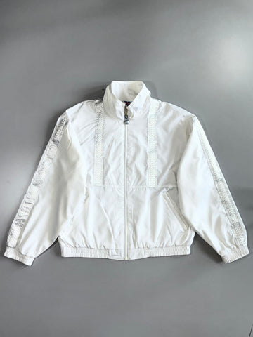 Reebok Vintage Silver Tape Windbreaker Jacket (M)