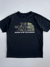 The North Face “Never Stop Exploring” Camo Logo Tee — Black (Japan) (M)